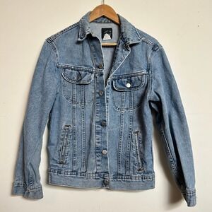 Riveted‎ Lee Denim Trucker Jacket Medium Wash Blue Vintage Style M